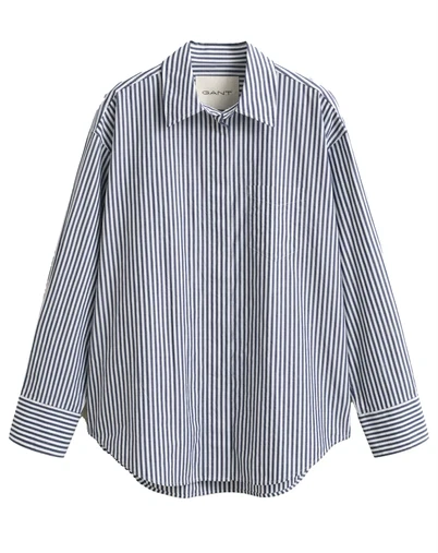 Gant - Stripe Skjorte - Rich Navy